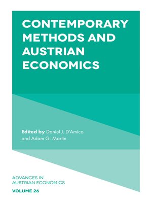cover image of Contemporary Methods and Austrian Economics, Volume 26